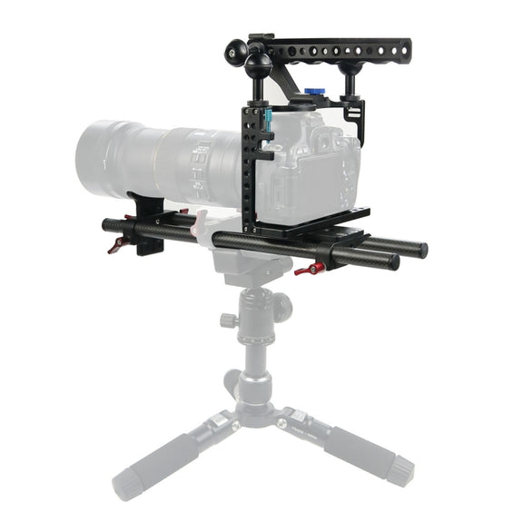 Camera Metal Video Cage Handle Stabilizer for Panasonic LUMIX GH3/GH4(Black)