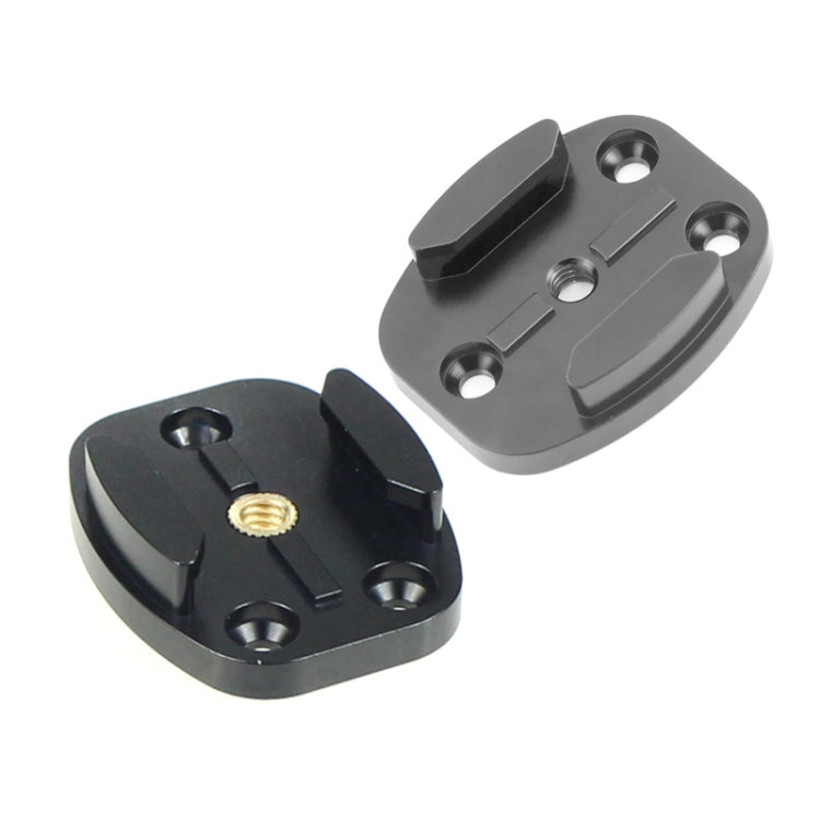 4 Holes Aluminum Quick Release Tripod Mount Base For Sports Camera, Color: Black