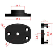 4 Holes Aluminum Quick Release Tripod Mount Base For Sports Camera, Color: Black