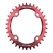 MOTSUV Narrow Wide Chainring MTB  Bicycle 104BCD Tooth Plate Parts(Red)