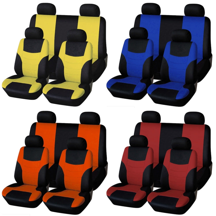 Universal Car Seat Cover Personality Stitching Automotive Chairs Protective Sleeve Cloth Automobile Seats Covers(Orange)