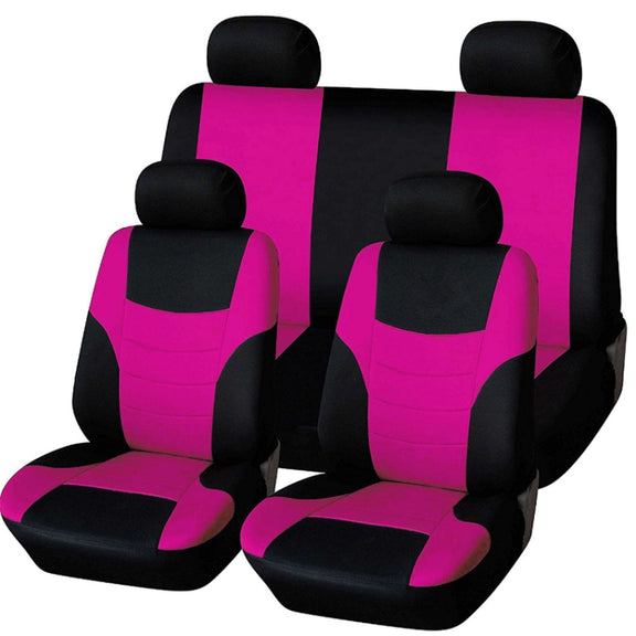 Universal Car Seat Cover Personality Stitching Automotive Chairs Protective Sleeve Cloth Automobile Seats Covers(red)