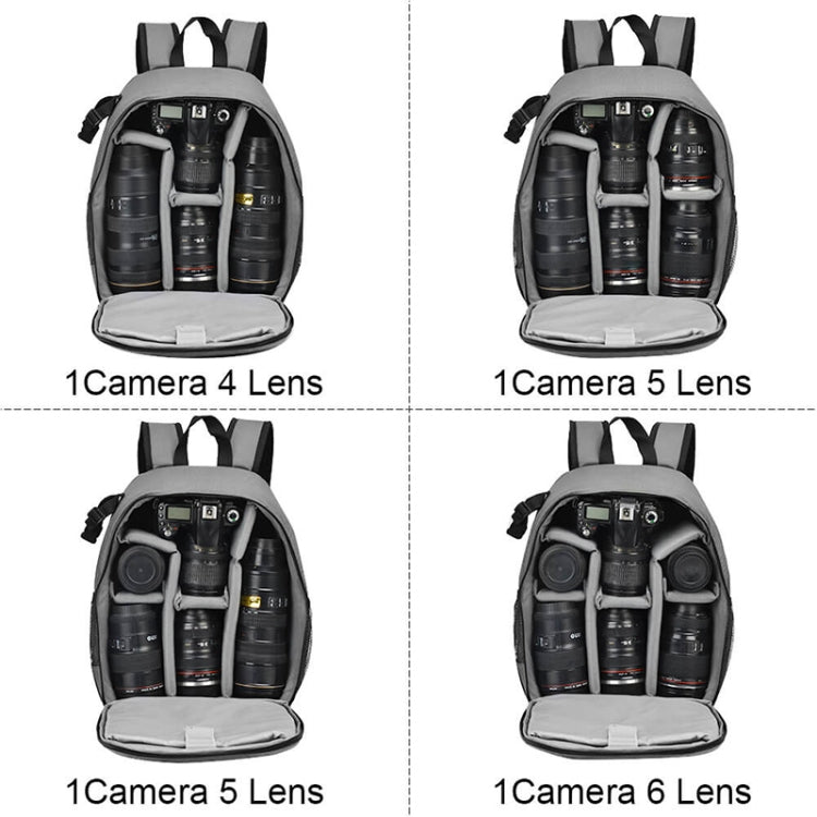 CADeN Shoulder Digital Camera Bag Outdoor Nylon Photography Backpack(Grey Small Bag)