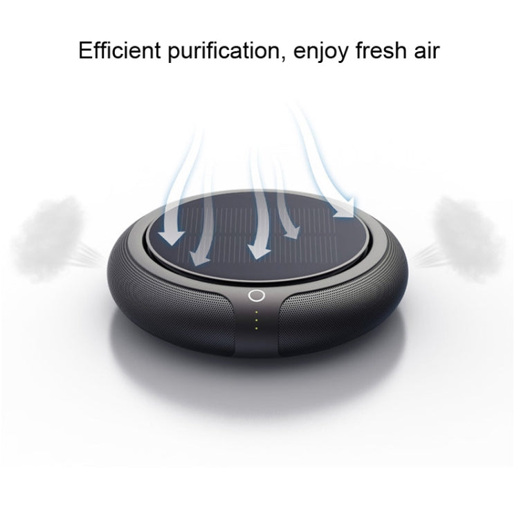 Intelligent Formaldehyde Removal Haze Negative Ion Solar Car Air Purifier(Gold)