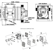 Newmao Reciprocating Diaphragm Pump DC Small Water Pump, EU Plug(DC 12V)