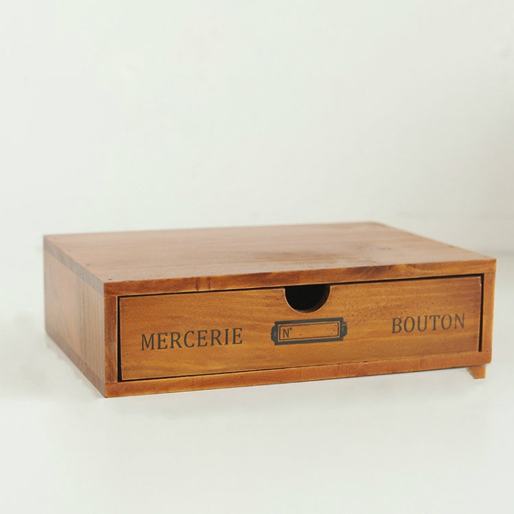One Pumping  Retro Wooden Drawer Storage Cabinet Desk