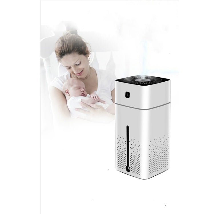 Ultrasonic Air Humidifier USB Essential Oil Aroma Diffuser LED Night Light Spray Mist Purifier, 1000ml(White)