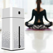 Ultrasonic Air Humidifier USB Essential Oil Aroma Diffuser LED Night Light Spray Mist Purifier, 1000ml(White)