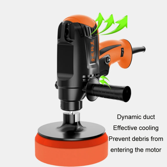 Car Beauty Sealing Glaze Polishing Machine Tile Repair Waxing Machine With Sponge Set, Model: 220V EU Plug