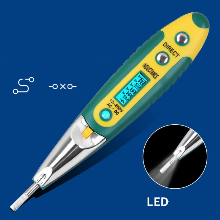 High Precision Electrical Tester Pen Screwdriver 220V AC DC Outlet Circuit Voltage Detector Test Pen with Night Vision, Specification:Digital Display Pen (Card)