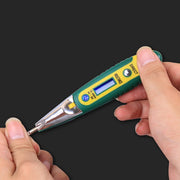 High Precision Electrical Tester Pen Screwdriver 220V AC DC Outlet Circuit Voltage Detector Test Pen with Night Vision, Specification:Digital Display Pen (Card)