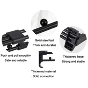Y01B Plastic Head 12 inches Wardrobe Hardware Push-Pull Hanging Rod Clothes Rail