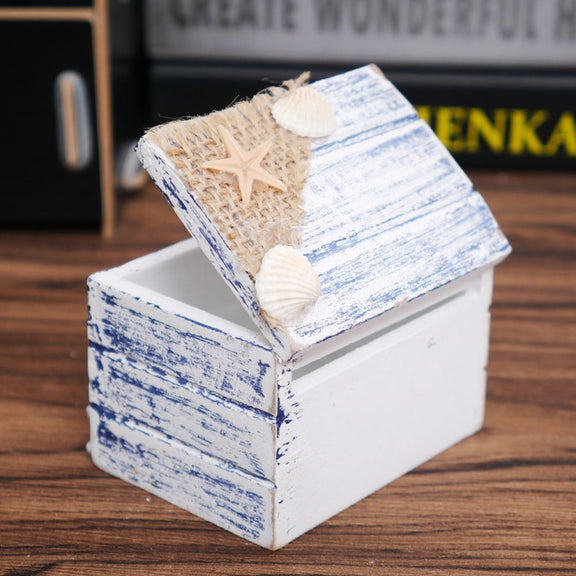 Wooden Pirate Jewellery Storage Box Case Holder Vintage Desk Storage Box(Smooth Sailing)
