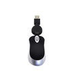 Mini Computer Mouse Retractable USB Cable Optical Ergonomic1600 DPI Portable Small Mice for Laptop(Black) - Wired Mice by PMc TechLife | Online Shopping South Africa | PMc TechLife | Buy Now Pay Later Mobicred