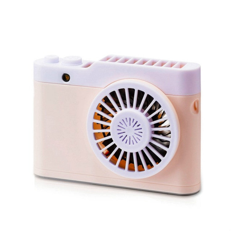 Portable Mini Usb Charging Camera Fan Hanging Neck Small Fan(Pink)