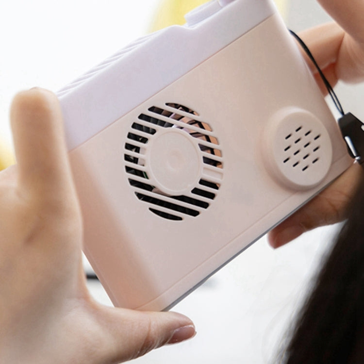 Portable Mini Usb Charging Camera Fan Hanging Neck Small Fan(Blue)