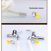 18mm Diameter Plastic Drain Pipe Water Outlet Extension Hose with Clamp for Semi-automatic Washing Machine / Air Conditioner, Size:4m  Length