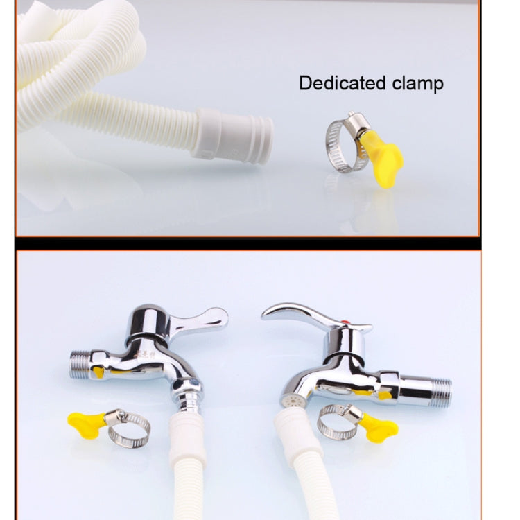 18mm Diameter Plastic Drain Pipe Water Outlet Extension Hose with Clamp for Semi-automatic Washing Machine / Air Conditioner, Size:4m  Length