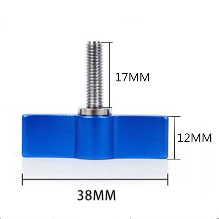 10PCS T-shaped Screw Multi-directional Adjustment Hand Screw Aluminum Alloy Handle Screw, Specification:M4(Red)