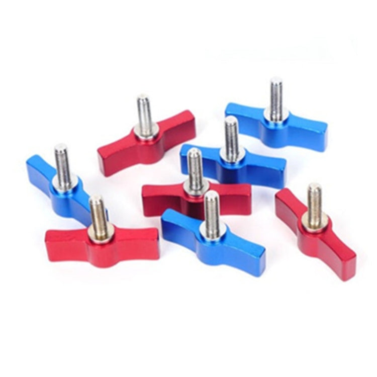 10PCS T-shaped Screw Multi-directional Adjustment Hand Screw Aluminum Alloy Handle Screw, Specification:M5(Red)
