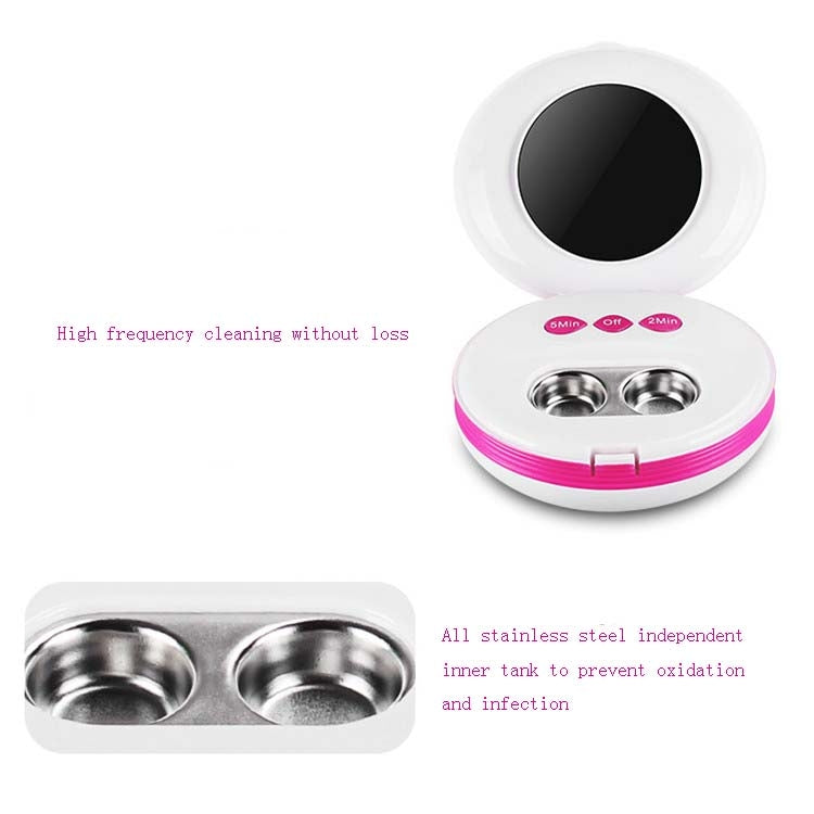 Jie Kang Contact Lens Cleaner and Contact Lens Automatic Cleaning Machine Box(Girlish Pink)