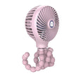 Octopus Deformed Cartoon Folding USB Rechargeable Mini Handheld Fan(Pink) - Electric Fans by PMC TechLife | Online Shopping South Africa | PMC TechLife | Buy Now Pay Later Mobicred