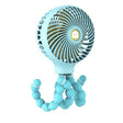Octopus Deformed Cartoon Folding USB Rechargeable Mini Handheld Fan(Blue) - Electric Fans by PMC TechLife | Online Shopping South Africa | PMC TechLife | Buy Now Pay Later Mobicred