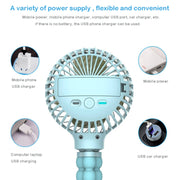 Octopus Deformed Cartoon Folding USB Rechargeable Mini Handheld Fan(Blue)