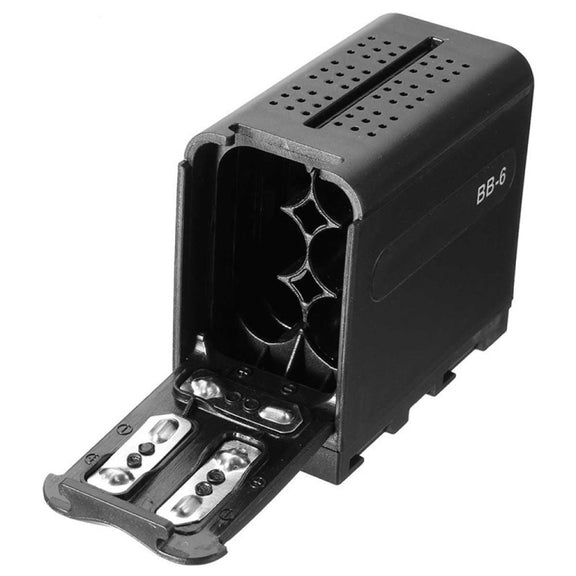 BB-6 AA Battery Box To F970 Box Universal Battery Box for LED Camera Light Fill Light