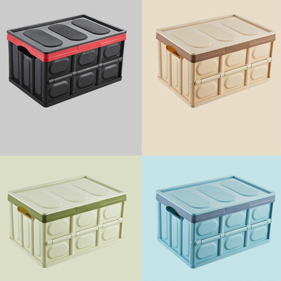 Car Trunk Storage Box Foldable Car Plastic Storage Box, Size:S(Light Brown)