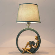 Modern Bedside Reading Statue Base Lamp Home Decoration, Light color:Button Switch 3W Yellow Light Bulb
