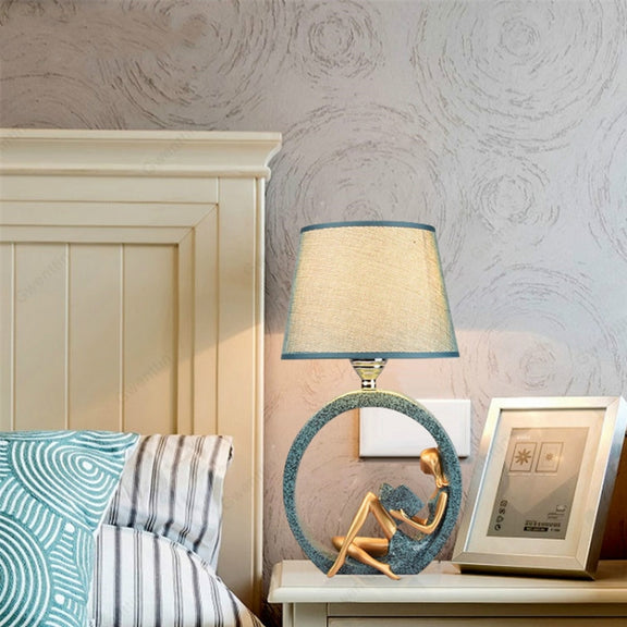 Modern Bedside Reading Statue Base Lamp Home Decoration, Light color:Dimming Switch 3W Yellow Light Bulb