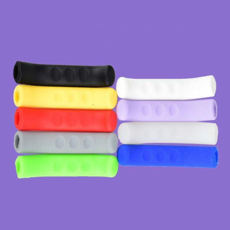 1 Pairs Bicycles Scooters Brake Protective Case Foot Support Cover Silicone Cover(Red)