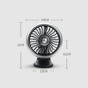 Automobile Multi-function Electric Fan Car Air Outlet USB Interface Mini Fan(Silver)