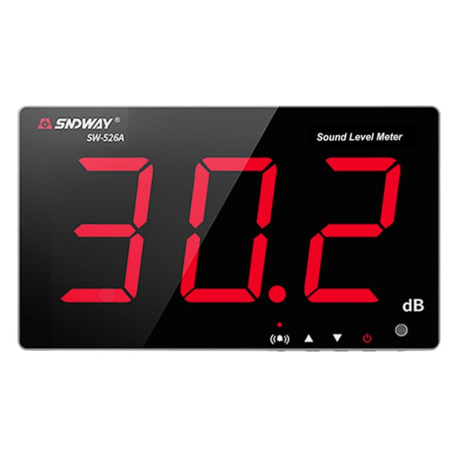 SNDWAY Wall-mounted 30~130dB Large Screen Digital Display Noise Decibel Monitoring Testers, Specification:SW526A 18 inch Display