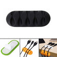10 PCS Pasteable Five-hole TPR Wire Storage Organizer Data Cable Holder(Black) - Cable Organizer by PMC TechLife | Online Shopping South Africa | PMC TechLife | Buy Now Pay Later Mobicred