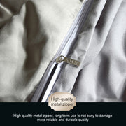 Washed Silk Flower Quilt Cover Bed Linings, Size:2.3x2.6m Three Piece Set(Silver Grey)
