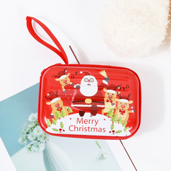 Christmas Cartoon Coin Purse Creative Square Storage Box Key Case(Type 2)