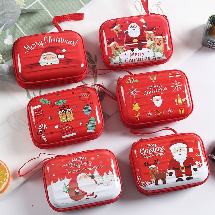 Christmas Cartoon Coin Purse Creative Square Storage Box Key Case(Type 2)