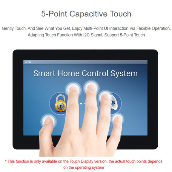 Waveshare 5 Inch DSI Display, 800 �� 480 Pixel, IPS Display Panel, Style:Touch Display