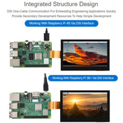 Waveshare 5 Inch DSI Display, 800 �� 480 Pixel, IPS Display Panel, Style:Touch Display