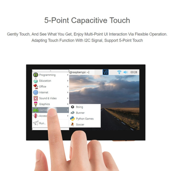 Waveshare 4.3 Inch DSI Display 800��480 Pixel IPS Display Panel, Style:Touch Display
