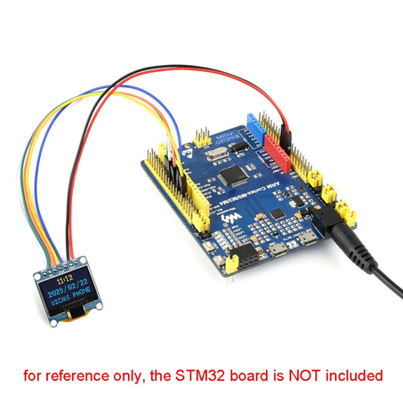 Waveshare 0.96 inch OLED Display Module, 128×64 Resolution, SPI / I2C Communication(E Blue)