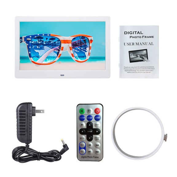 DPF-106 10.1 inch Digital Photo Frame LED Video Advertising Machine, Plug:US Plug(Black)
