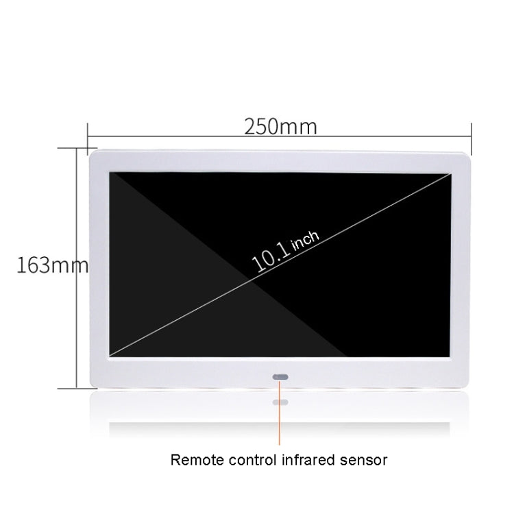 DPF-106 10.1 inch Digital Photo Frame LED Video Advertising Machine, Plug:US Plug(Black)