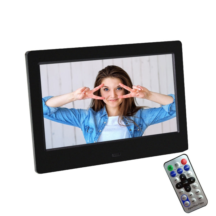 DPF-706 7 inch Digital Photo Frame LED Wall Mounted Advertising Machine, Plug:US Plug(Black)