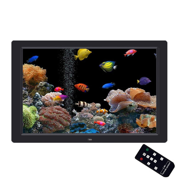 DPF-1201 12 inch 1280x800 Resolution Wall Mounted Advertising Machine LCD Electronic Photo Frame, Plug:EU Plug(Black)