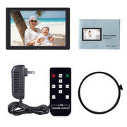 DPF-1201 12 inch 1280x800 Resolution Wall Mounted Advertising Machine LCD Electronic Photo Frame, Plug:EU Plug(Black)