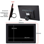 DPF-1201 12 inch 1280x800 Resolution Wall Mounted Advertising Machine LCD Electronic Photo Frame, Plug:EU Plug(Black)