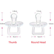 Baby Products Full Silicone Round Head Thumb Transparent Pacifier(Round Head)